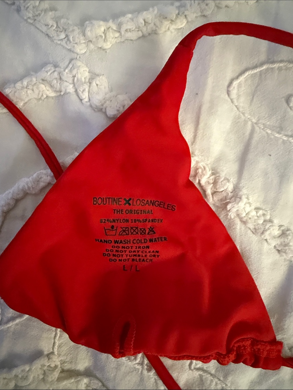 Boutine LA Red Triangle String Bikini Top - Picture 6 of 6